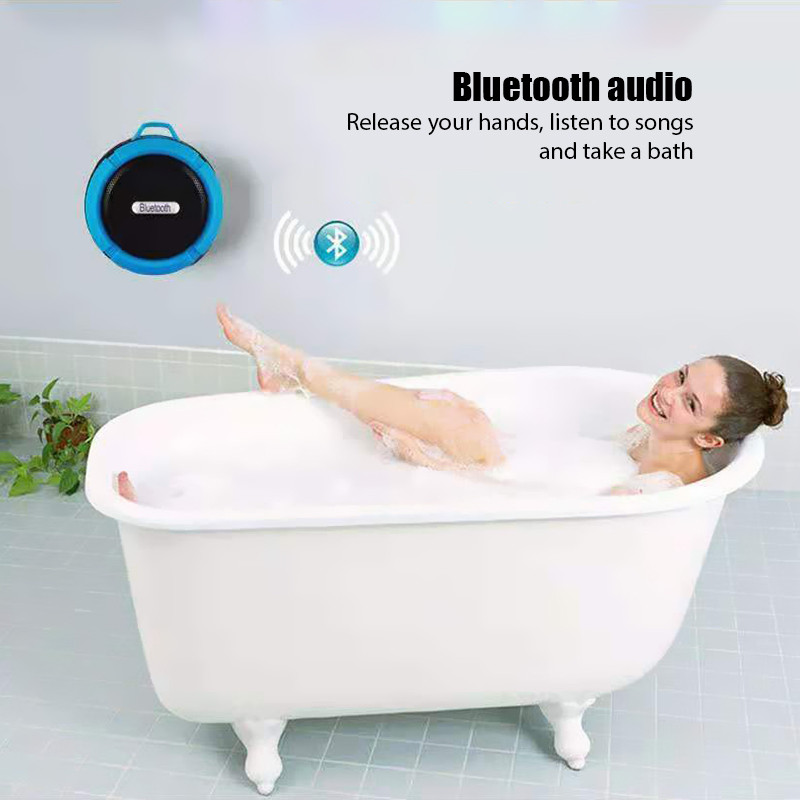 Prenosný stĺpový mini Bluetooth reproduktor, vodotesný vonkajší sprchový zvukový box, bezdrôtový subwoofer do auta, reproduktor pre telefón a počítač