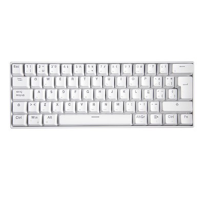 Brasiilia vene hispaania 62 klahviga mehaaniline klaviatuur 60% minivärviline taustavalgustusega USB juhtmega mänguriklaviatuur reisilauaarvutile