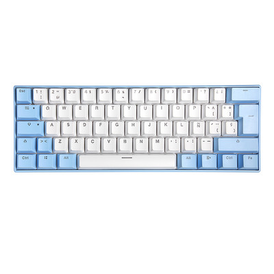 Brasiilia vene hispaania 62 klahviga mehaaniline klaviatuur 60% minivärviline taustavalgustusega USB juhtmega mänguriklaviatuur reisilauaarvutile