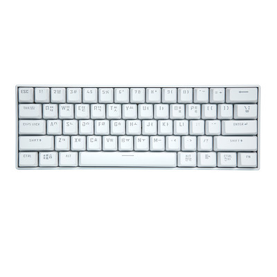 Brasiilia vene hispaania 62 klahviga mehaaniline klaviatuur 60% minivärviline taustavalgustusega USB juhtmega mänguriklaviatuur reisilauaarvutile