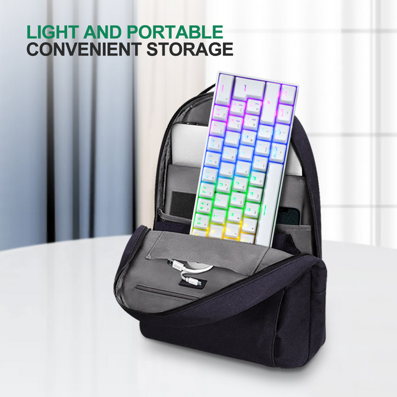 Brasiilia vene hispaania 62 klahviga mehaaniline klaviatuur 60% minivärviline taustavalgustusega USB juhtmega mänguriklaviatuur reisilauaarvutile