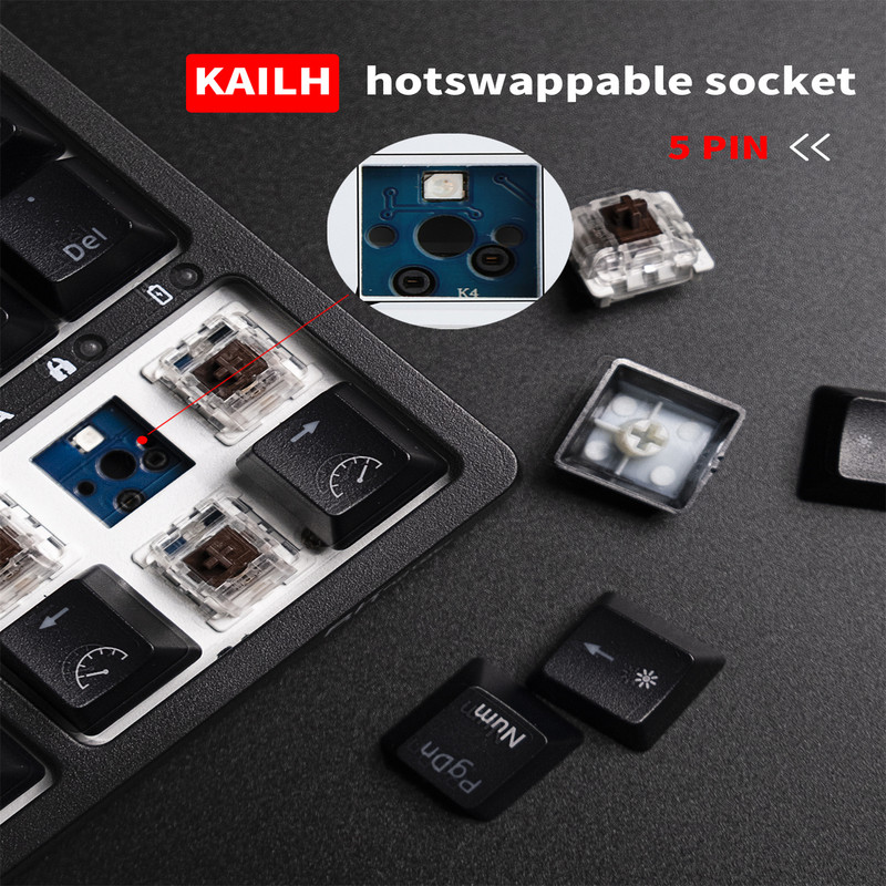 RK ROYAL KLUDGE RK100 2,4 G bezvadu/Bluetooth/vadu RGB mehāniskā tastatūra, 100 taustiņu karstā maināma spēļu tastatūra operētājsistēmai Win/Mac