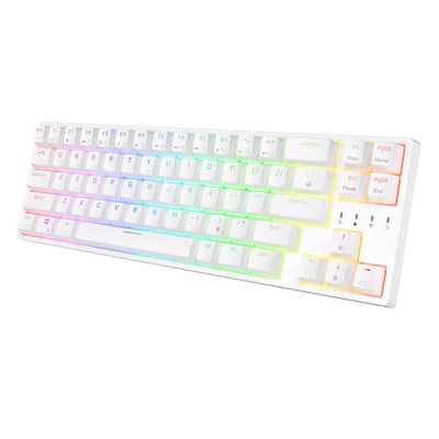 RK871/RK68 Plus 2,4 G bezvadu Bluetooth mehāniskā tastatūra 68 taustiņi 65% RGB fona apgaismojums, karsti maināma spēļu tastatūra Royal Kludge