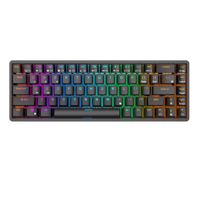 RKG68 RK837 bezvadu mehāniskā tastatūra 68 taustiņi 65% RGB fona apgaismojums, karsti maināms 2,4 GHz Bluetooth USB vadu spēļu Royal Kludge