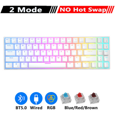 RK ROYAL KLUDGE RK71 mehanička tipkovnica 70% 71 tipka RGB kompaktna žična 2.4G bežična Bluetooth 5.0 tipkovnica za igranje za stolna računala