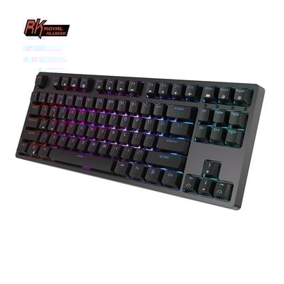 RK Royal Kludge RK87 Bežična RGB pozadinsko osvjetljenje Gaming mehanička tipkovnica 87 tipki TKL Compact Office PC Type Writer 2.4G Bluetooth