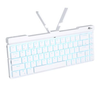 RK925 Сгъваема геймърска механична клавиатура Преносима мини синя подсветка Безжични Bluetooth клавиатури за пътуване Лаптоп Настолен таблет