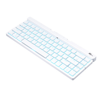 RK925 Сгъваема геймърска механична клавиатура Преносима мини синя подсветка Безжични Bluetooth клавиатури за пътуване Лаптоп Настолен таблет