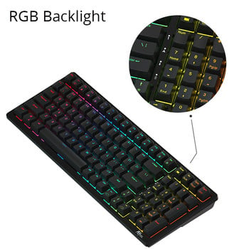 2.4G безжична Bluetooth механична клавиатура с три режима, 100 клавиша RGB подсветка, гореща смяна, Направи си сам геймърски клавиатури Royal Kludge RK98