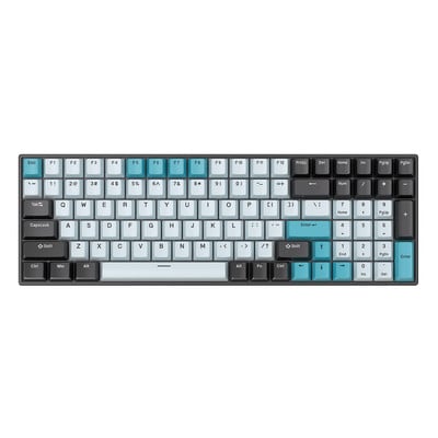 2,4 G bezvadu Bluetooth mehāniskā trīsrežīmu tastatūra 100 taustiņu RGB aizmugurgaismojums, karsti maināmas DIY spēļu tastatūras Royal Kludge RK98