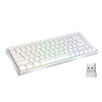 RK84 Royal Kludge Bluetooth trīsrežīmu 2,4 G bezvadu 84 taustiņu karstā maināmā RGB spēļu mehāniskā tastatūra Win/Mac Office spēlētājiem