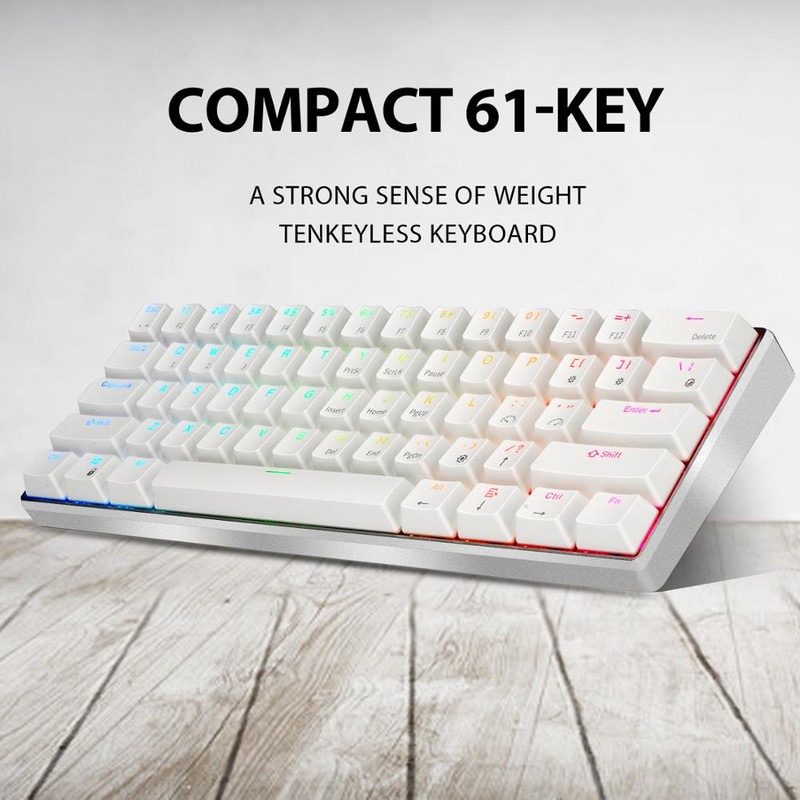 ROYAL KLUDGE RK61 PRO 2.4G bežična mehanička tipkovnica aluminijski okvir 60% kompaktna RGB pozadinsko osvjetljenje USB Bluetooth igračka tipkovnica