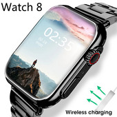 Watch Ultra Series 8 Smart Watch Bluetooth Call NFC Wireless Charge IP68 Waterproof SmartWatch 2 collu HD ekrāns Apple Watch