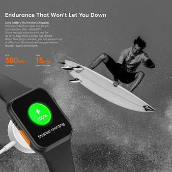Watch Ultra Series 8 Smart Watch Bluetooth Call NFC Безжично зареждане IP68 Водоустойчив SmartWatch 2-инчов HD екран за Apple Watch
