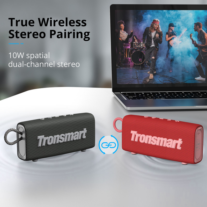 Tronsmart Trip Bluetooth zvučnik IPX7 Vodootporni prijenosni zvuk s glasovnim pomoćnikom, Dual Full-Range Driver, 20 sati reprodukcije