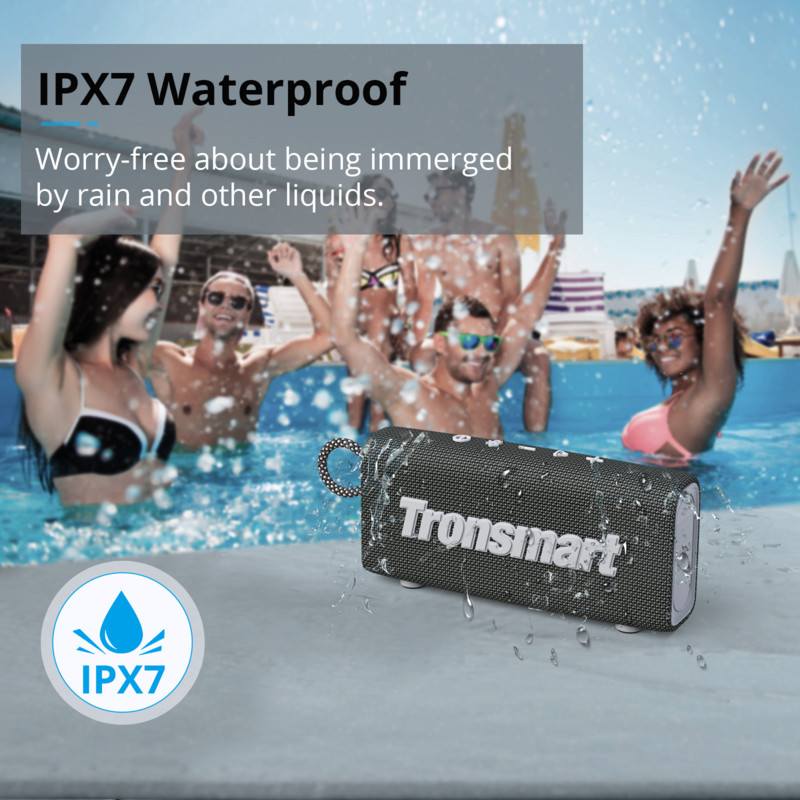 Tronsmart Trip Bluetooth zvučnik IPX7 Vodootporni prijenosni zvuk s glasovnim pomoćnikom, Dual Full-Range Driver, 20 sati reprodukcije