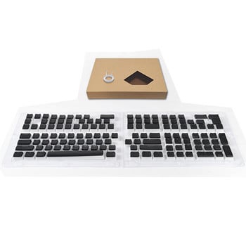104/129 клавиша PBT Pudding Keycap Двуцветен инжекционен OEM профил Полупрозрачни геймърски механични клавиатурни капачки за Cherry MX