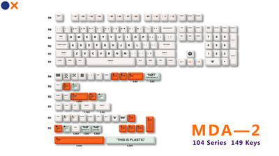Univerzalna PBT tipkovnica MDA profil DYE-SUB DIY kapice tipki za Gateron Cherry MX Switch Gamer Mehanička kapica tipkovnice tipkovnice