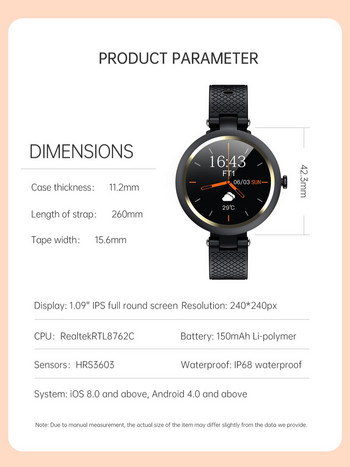 P10 Smart Watch Women Nen Full Touch Screen Спортни фитнес часовници Bluetooth IP68 Водоустойчив Android Ios Smartwatch 2021 Нов
