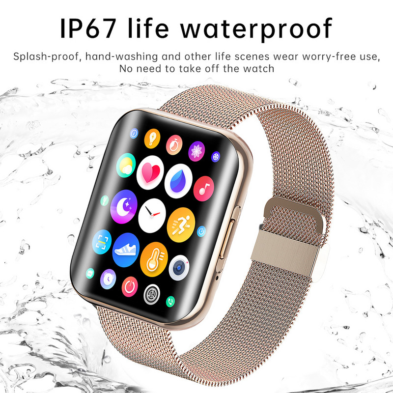 LIGE pametni sat 2023 za Android iOS Bluetooth pozivanje Praćenje otkucaja srca/spavanja Fitness Tracker, 1,72-inčni zaslon s punim dodirom