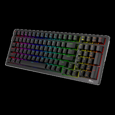 RK98 RK Royal Kludge Tri-Mode 2.4G Tastatură mecanică pentru jocuri Bluetooth fără fir cu RGB 2 porturi USB suplimentare, schimbătoare la cald