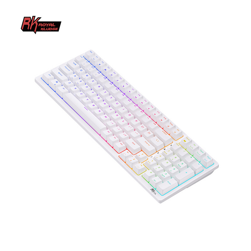 RK98 RK Royal Kludge Tri-Mode 2.4G Tastatură mecanică pentru jocuri Bluetooth fără fir cu RGB 2 porturi USB suplimentare, schimbătoare la cald