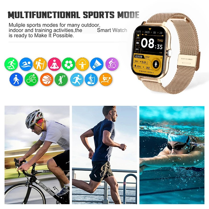Ceas inteligent Twitch Bărbați Femei Ecran tactil complet Ceas cu apel Bluetooth Tracker fitness Ceas sport rezistent la apă pentru monitorizarea sângelui