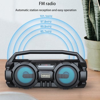 Преносими Bluetooth високоговорители Мощна колона Бас за домашно кино с микрофон FM радио TF Музикален център Система Безжичен стерео субуфер