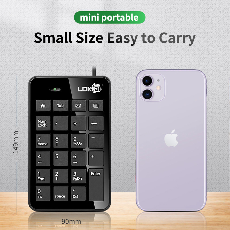 XKB-01Univerzalna numerička tipkovnica USB žica Mini broj Tipkovnica tipkovnice za prijenosno stolno računalo Računalo Numpad 23 tipke