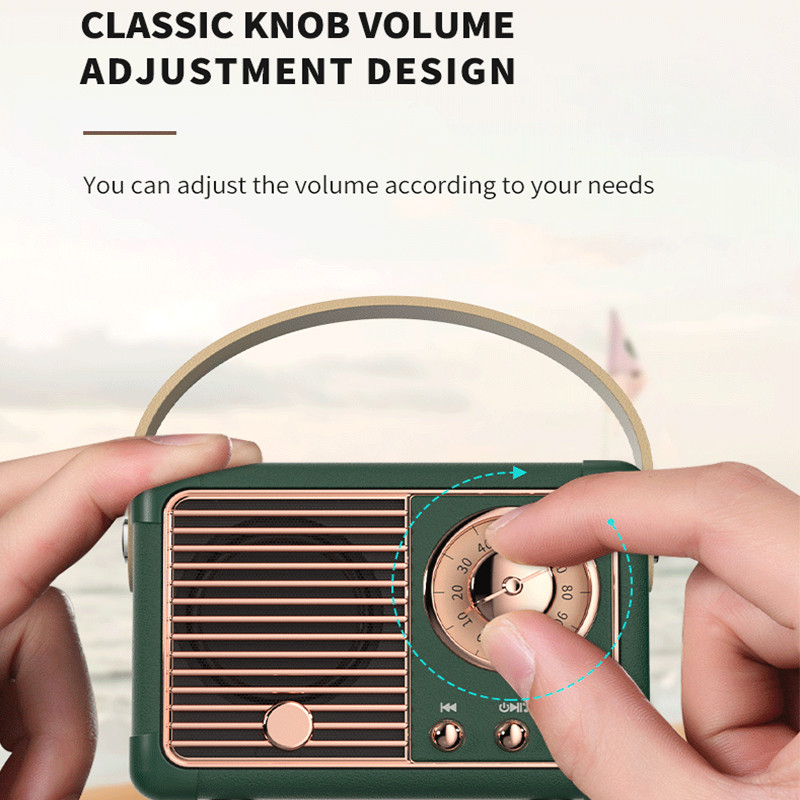 Retro Bluetooth hangszóró H2 Klasszikus Retro Retro Decor Usb Hordozható Dekorációs Mini Hangszórók Utazási zenelejátszó