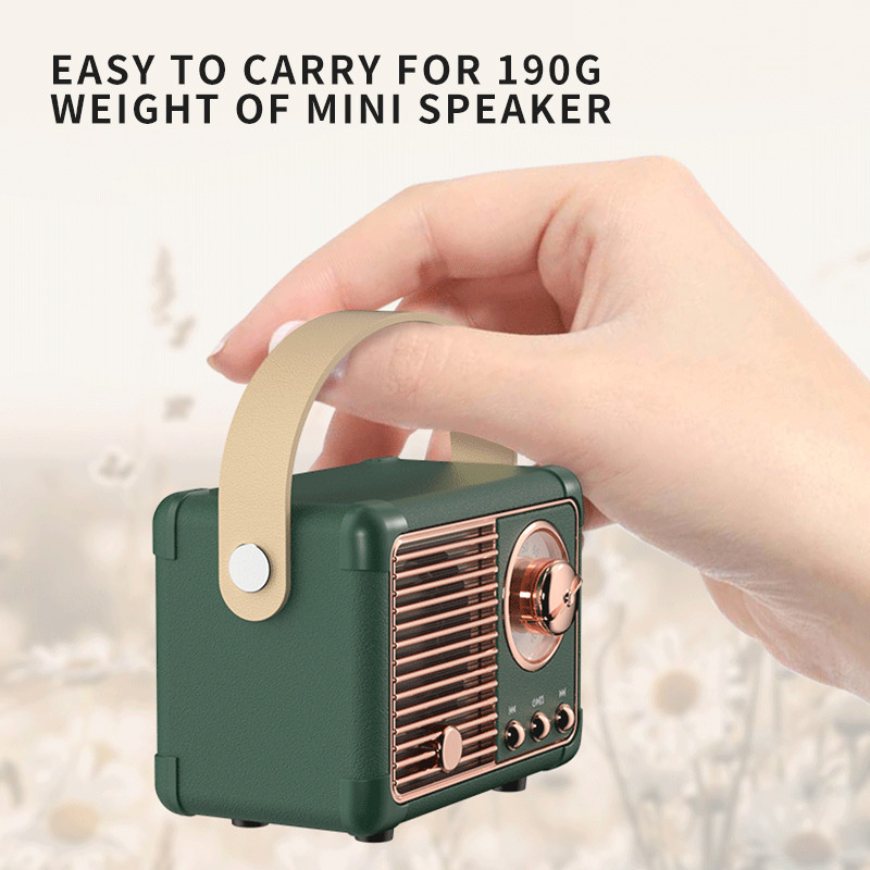 Retro Bluetooth hangszóró H2 Klasszikus Retro Retro Decor Usb Hordozható Dekorációs Mini Hangszórók Utazási zenelejátszó