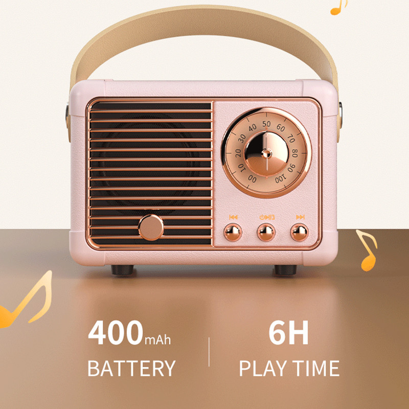 Retro Bluetooth hangszóró H2 Klasszikus Retro Retro Decor Usb Hordozható Dekorációs Mini Hangszórók Utazási zenelejátszó