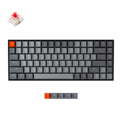 Keychron K2 A V2 Bluetooth bežična mehanička tipkovnica s prekidačem Gateron G Pro s bijelim LED pozadinskim osvjetljenjem i 84 tipke za Mac Windows