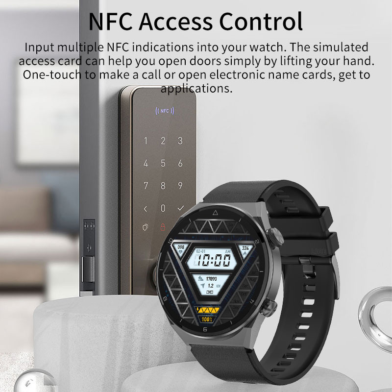 LIGE AMOLED 454*454 Οθόνη New Men Smart Watch Sports NFC Access Control Smartwatch Bluetooth Call Clock Αδιάβροχο για άνδρες 2023