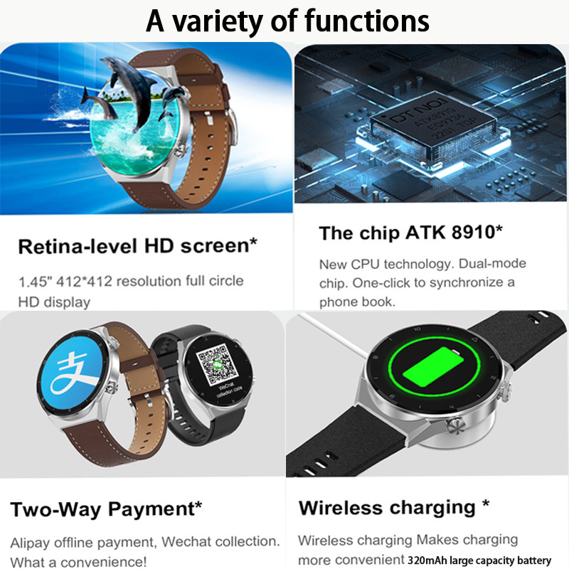LIGE AMOLED 454*454 Οθόνη New Men Smart Watch Sports NFC Access Control Smartwatch Bluetooth Call Clock Αδιάβροχο για άνδρες 2023