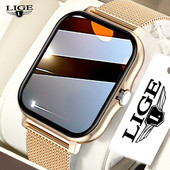 LIGE Full Touch Sport Smart Watch Women Heart Rate Fitness Tracker κλήση Bluetooth Smartwatch ρολόι χειρός Για Android Smartwatch