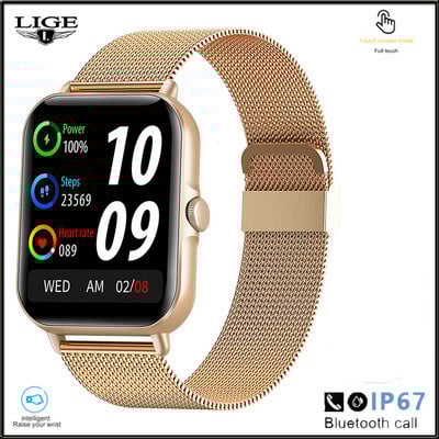 LIGE Full Touch Sport Smart Watch Women Heart Rate Fitness Tracker κλήση Bluetooth Smartwatch ρολόι χειρός Για Android Smartwatch