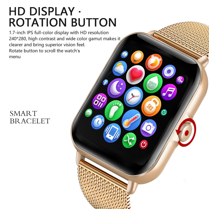 LIGE Full Touch Sport Smart Watch Women Heart Rate Fitness Tracker κλήση Bluetooth Smartwatch ρολόι χειρός Για Android Smartwatch