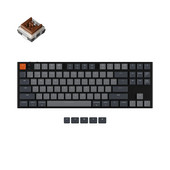 Keychron K1 D V5 87 Key Ultra-tanka Bluetooth bežična USB optička niskoprofilna računalna tipkovnica, bijelo pozadinsko osvjetljenje za Mac
