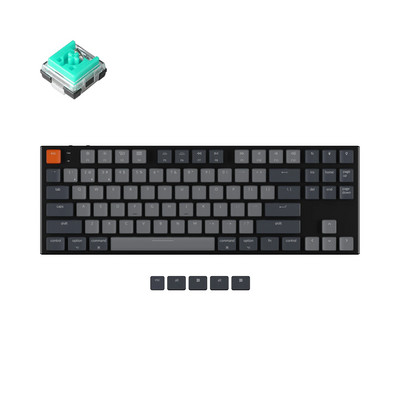 Keychron K1 D V5 87 Key Ultra-tanka Bluetooth bežična USB optička niskoprofilna računalna tipkovnica, bijelo pozadinsko osvjetljenje za Mac