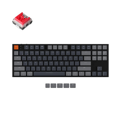 Keychron K1 E V5 87 Key Ultra-Thin Bluetooth Wireless USB Optical Low Profile Computer Keyboard, RGB Backlit for Mac