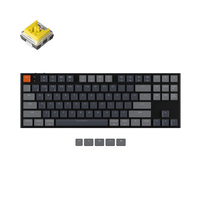 Keychron K1 E V5 87 Key Ultra-tanka Bluetooth bežična USB optička niskoprofilna računalna tipkovnica, RGB pozadinsko osvjetljenje za Mac