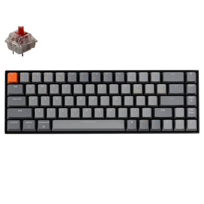 Keychron K6 O 68 Key bezvadu Bluetooth USB datora mehāniskā tastatūra, balts LED aizmugurgaismojuma Gateron slēdzis operētājsistēmai Mac Windows