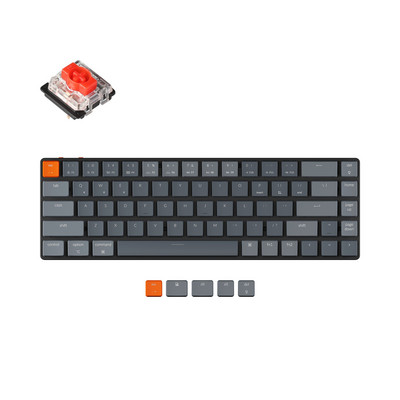 Keychron K7 B Ultra-tanka bežična mehanička tipkovnica s niskoprofilnim Gateron prekidačem RGB pozadinskim osvjetljenjem za Mac Windows