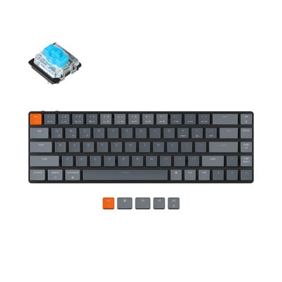 Keychron K7 B Ultra-tanka bežična mehanička tipkovnica s niskoprofilnim Gateron prekidačem RGB pozadinskim osvjetljenjem za Mac Windows