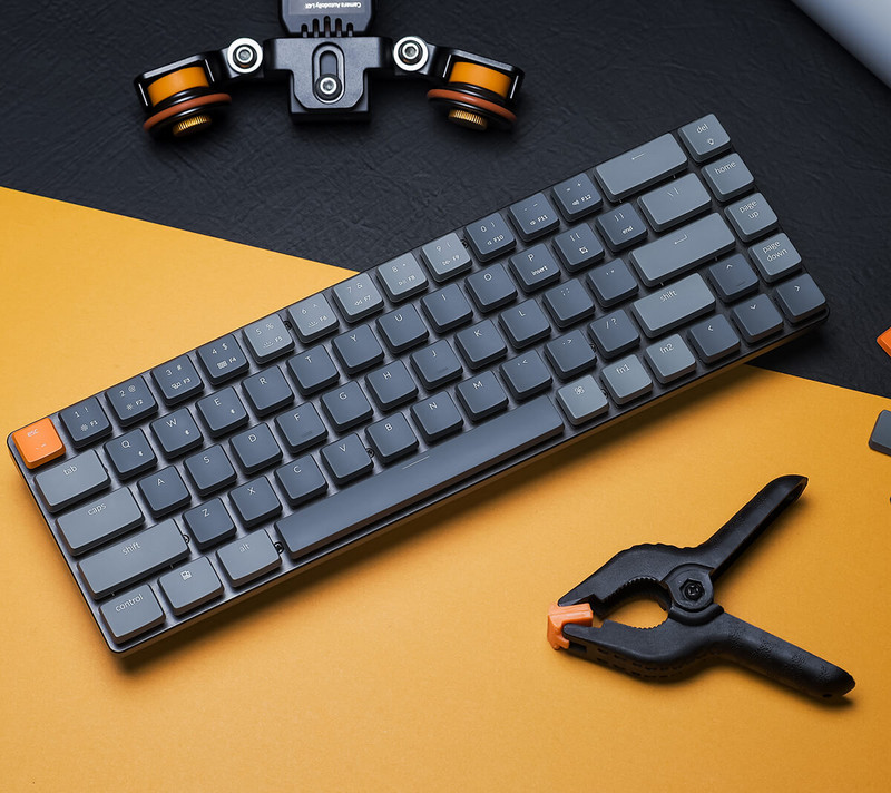 Keychron K7 B Ultra-tanka bežična mehanička tipkovnica s niskoprofilnim Gateron prekidačem RGB pozadinskim osvjetljenjem za Mac Windows