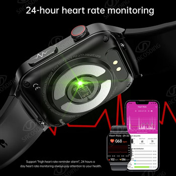 2023 Кръвна глюкоза Смарт часовник Мъжко здраве ЕКГ монитор Кръвно налягане Спортен фитнес часовник IP68 Водоустойчив смарт часовник за Xiaomi