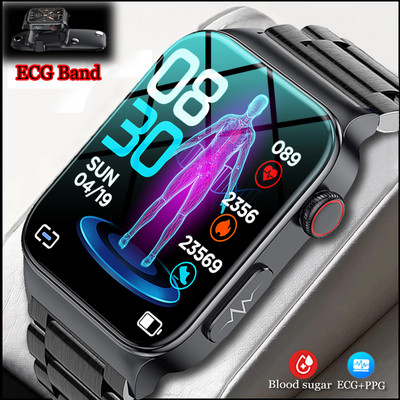 Έξυπνο ρολόι γλυκόζης αίματος 2023 Ανδρικό μόνιτορ ECG αρτηριακής πίεσης Αθλητικό ρολόι γυμναστικής IP68 Αδιάβροχο Smartwatch για Xiaomi