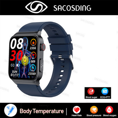 Έξυπνο ρολόι γλυκόζης αίματος 2023 Ανδρικό μόνιτορ ECG αρτηριακής πίεσης Αθλητικό ρολόι γυμναστικής IP68 Αδιάβροχο Smartwatch για Xiaomi
