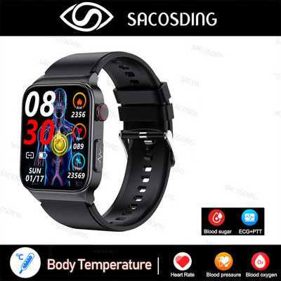Έξυπνο ρολόι γλυκόζης αίματος 2023 Ανδρικό μόνιτορ ECG αρτηριακής πίεσης Αθλητικό ρολόι γυμναστικής IP68 Αδιάβροχο Smartwatch για Xiaomi
